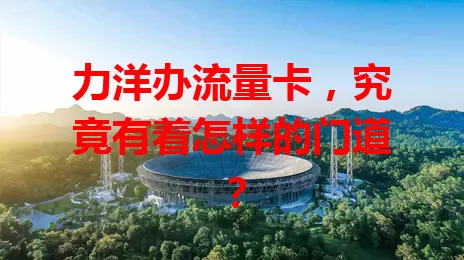 力洋办流量卡，究竟有着怎样的门道？