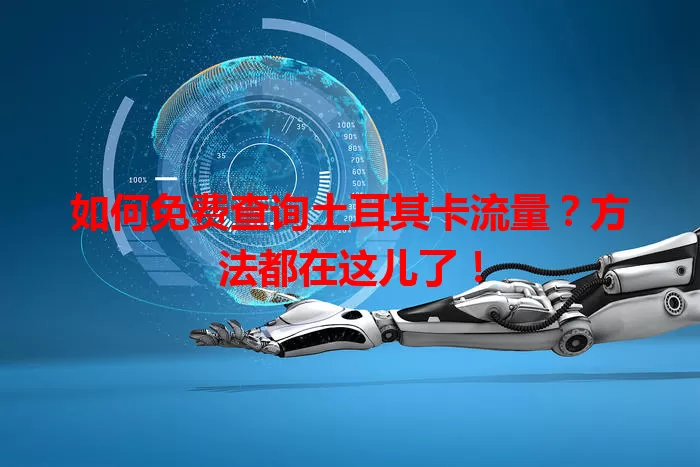 如何免费查询土耳其卡流量？方法都在这儿了！