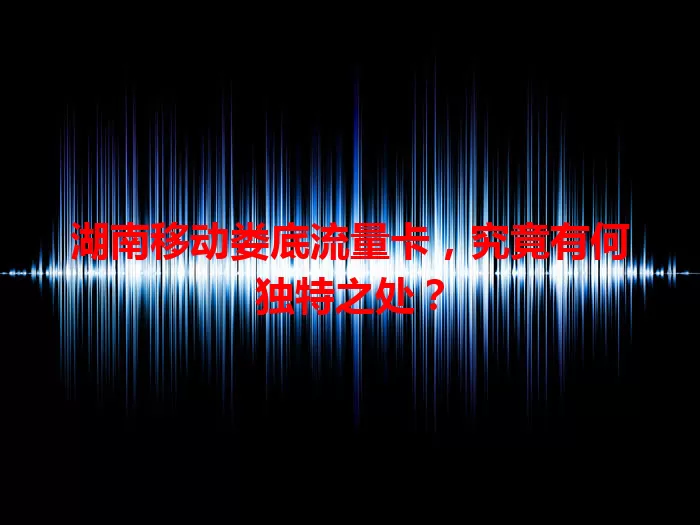 湖南移动娄底流量卡，究竟有何独特之处？