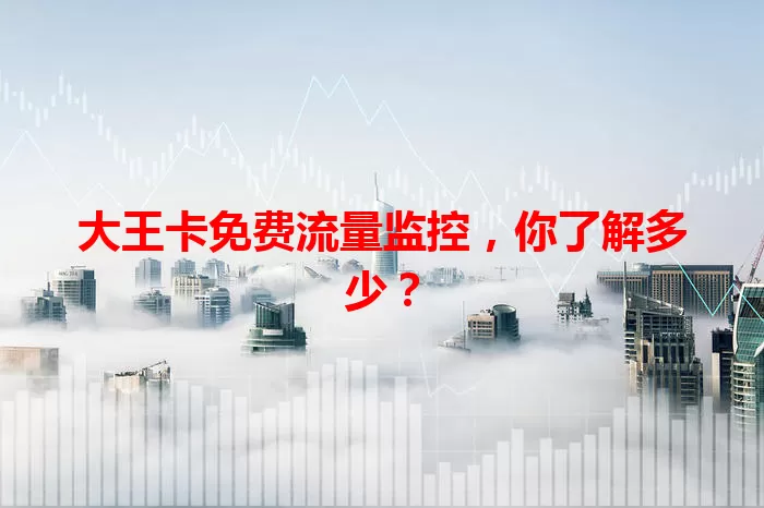 大王卡免费流量监控，你了解多少？