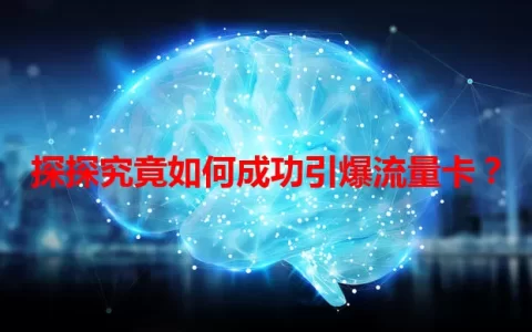 探探究竟如何成功引爆流量卡？