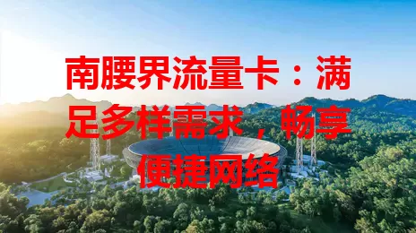 南腰界流量卡：满足多样需求，畅享便捷网络