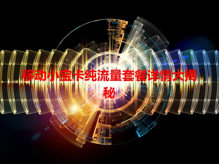 移动小宝卡纯流量套餐详情大揭秘