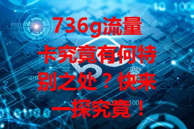 736g流量卡究竟有何特别之处？快来一探究竟！