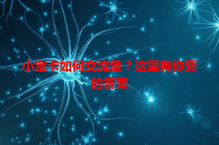 小宝卡如何交流量？这里有你要的答案