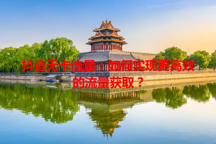 抖音无卡流量：如何实现更高效的流量获取？