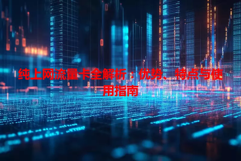 纯上网流量卡全解析：优势、特点与使用指南