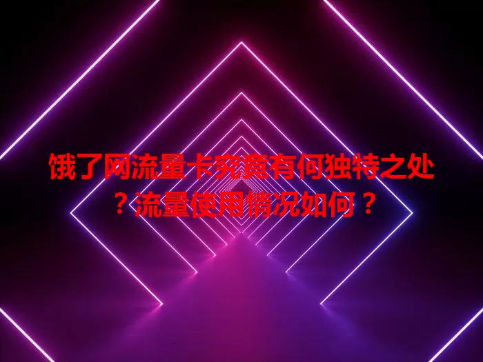 饿了网流量卡究竟有何独特之处？流量使用情况如何？
