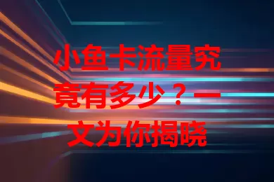 小鱼卡流量究竟有多少？一文为你揭晓