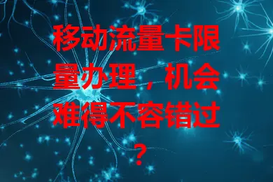 移动流量卡限量办理，机会难得不容错过？