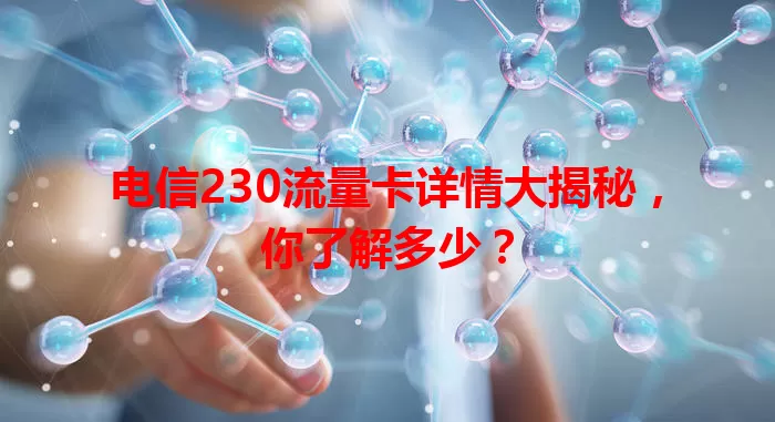 电信230流量卡详情大揭秘，你了解多少？