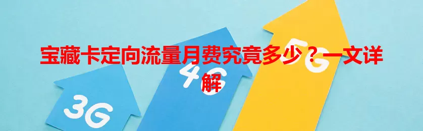 宝藏卡定向流量月费究竟多少？一文详解